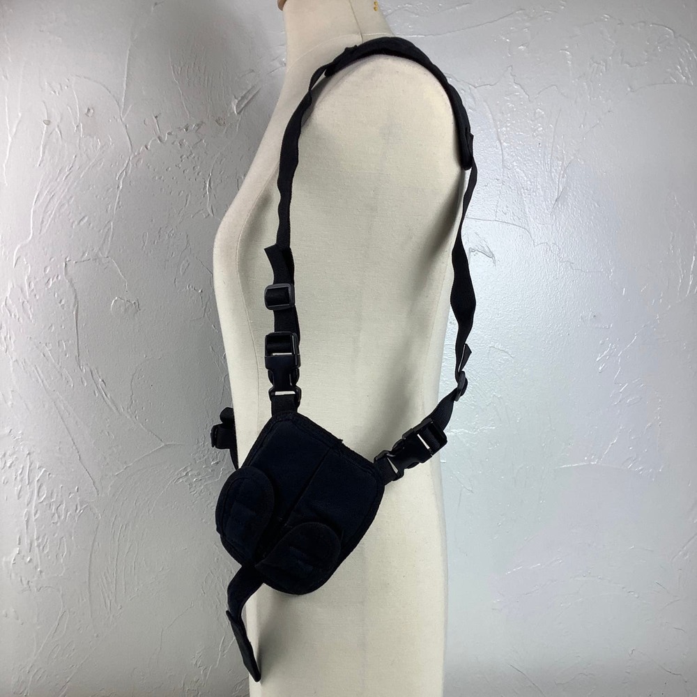 Tactical Shoulder Holster black canvas / Nylon adjustable Unisex OSFM EUC - Picture 8 of 12